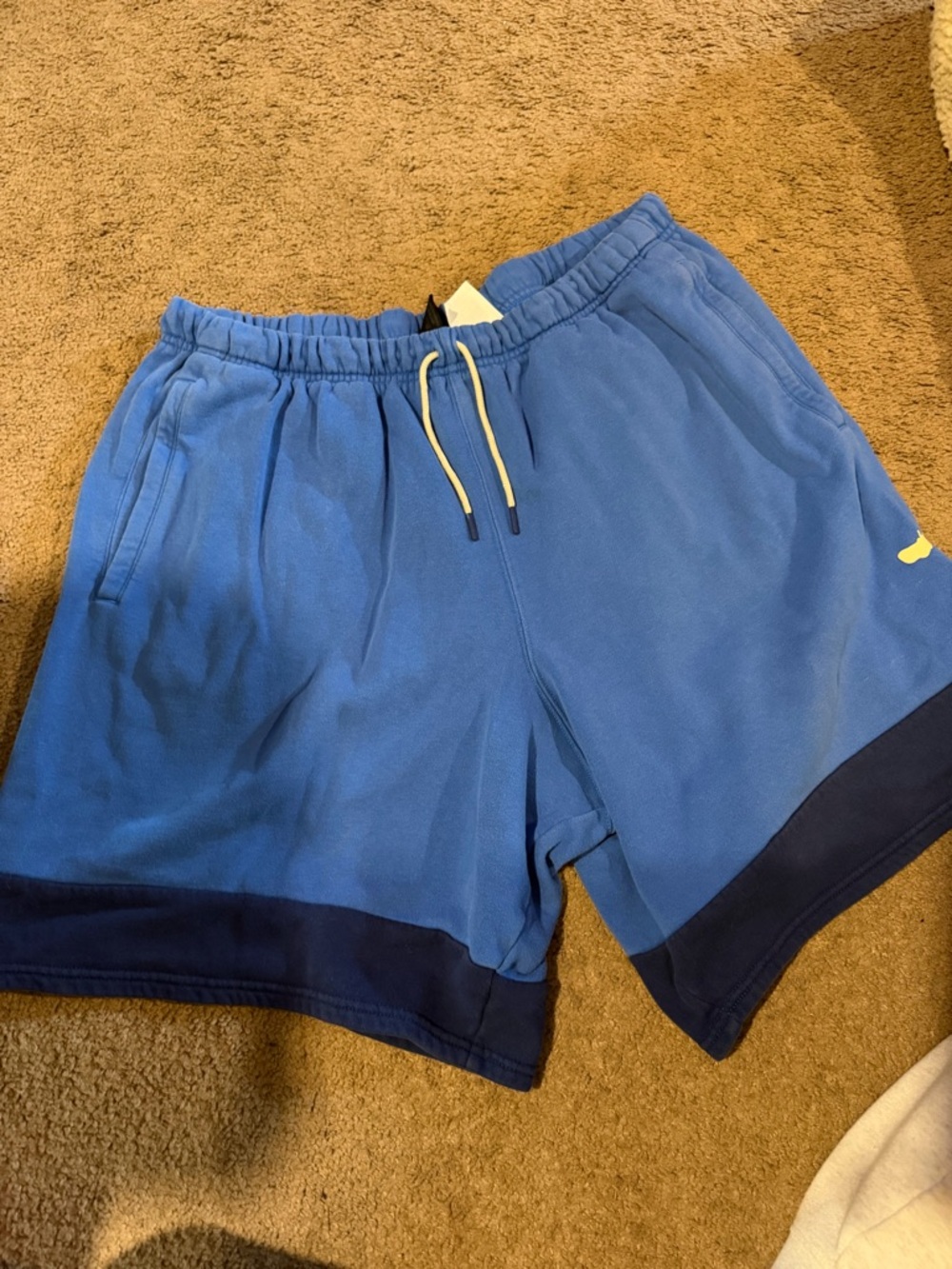 Jordan Blue Athletic Shorts with Navy Contrast Hem